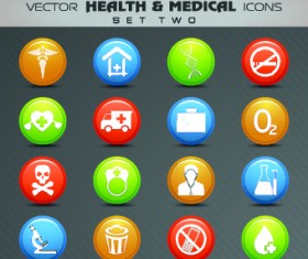 Health with Medical icons vecttor set 02