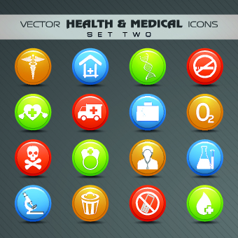 Health with Medical icons vecttor set 02