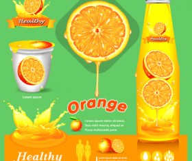 Healthy food flyer template vector 03