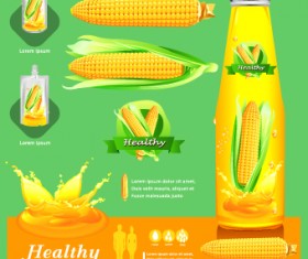 Healthy food flyer template vector 04