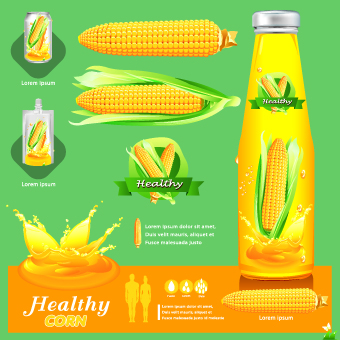 Healthy food flyer template vector 04
