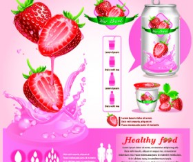 Healthy food flyer template vector 08