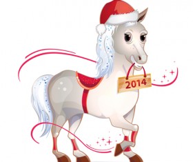 Horse 2014 cute design vector 05