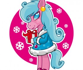 Horse 2014 cute design vector 07