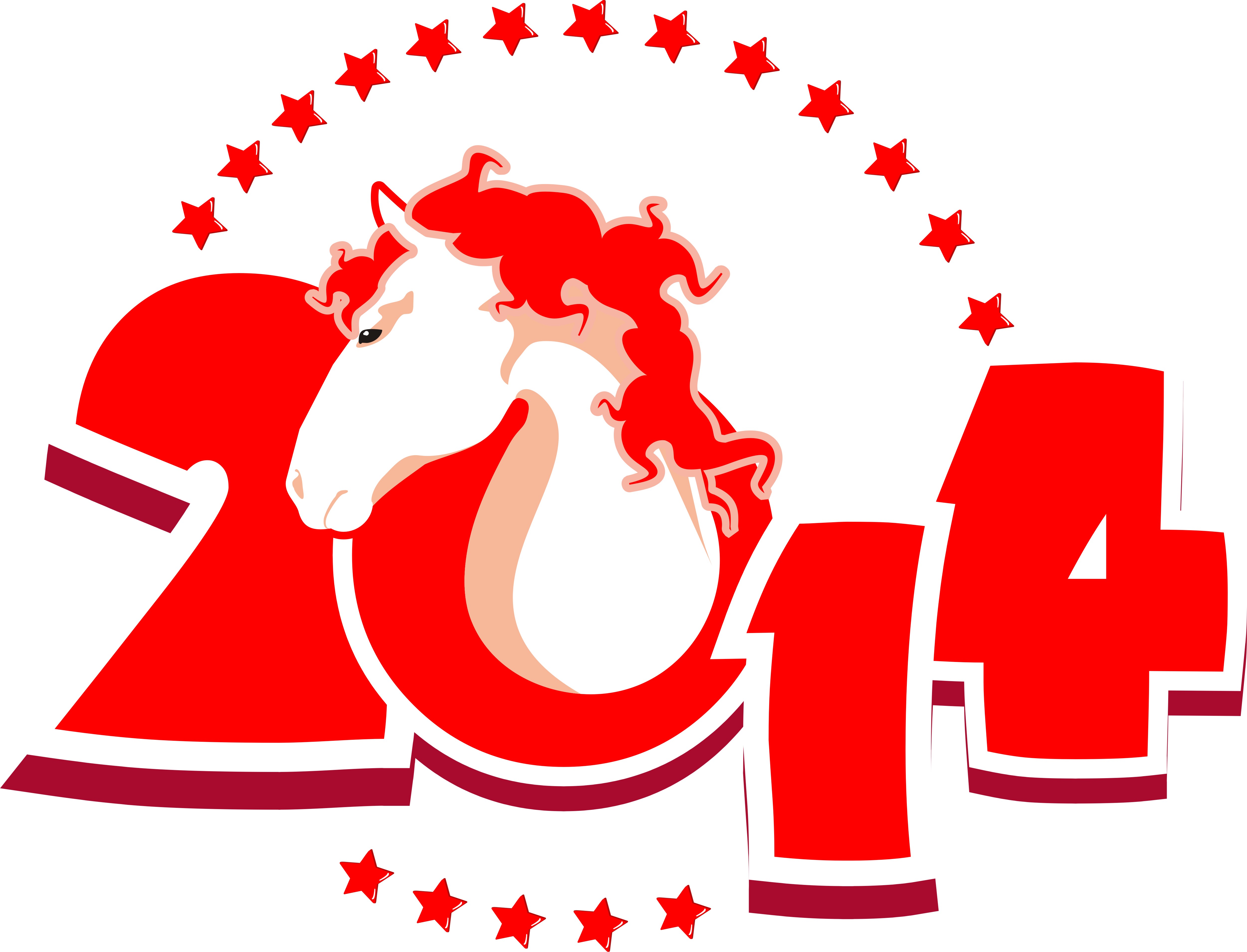Creative 2014 horses vector graphic 03