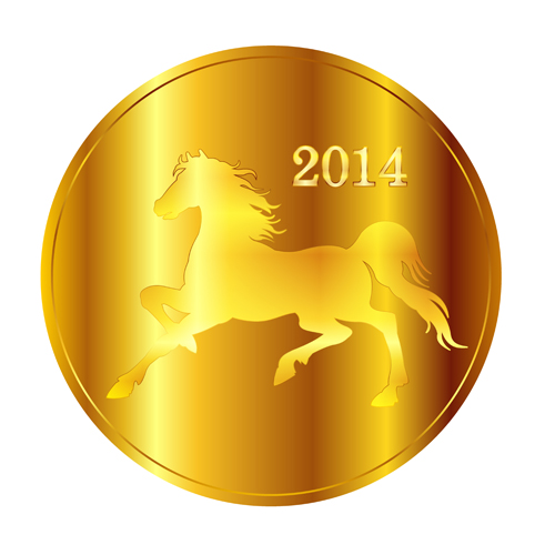 Creative 2014 horses vector graphic 08