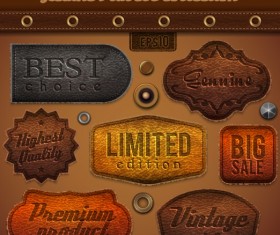 Vintage Leather labels set 03