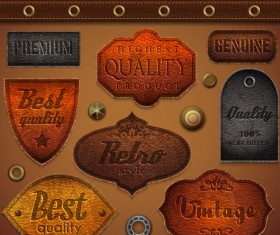 Vintage Leather labels set 04