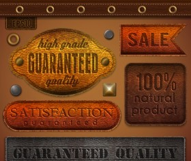 Vintage Leather labels set 05