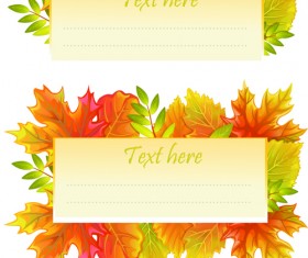 Maple Leaves design elements vector 04