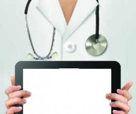 Vector set of Medical background Illustration 01