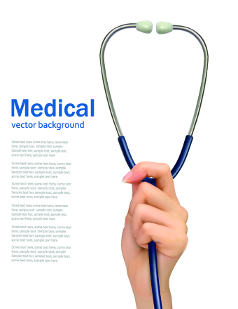 Vector set of Medical background Illustration 03