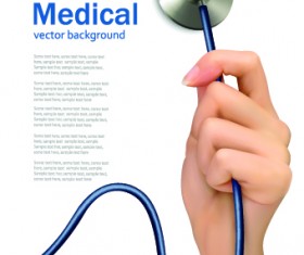 Vector set of Medical background Illustration 04