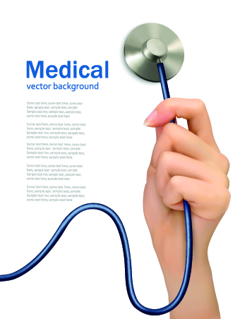 Vector set of Medical background Illustration 04