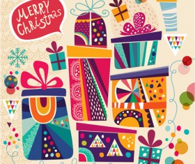 2014 Cute Cartoon Christmas elements vector 02