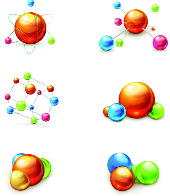 Set of Molecule design vector 04