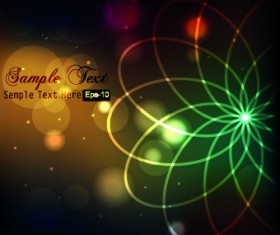 Abstract Neon background vector 03