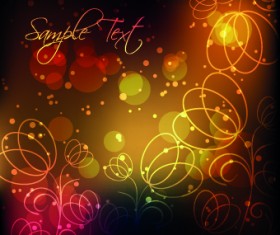 Abstract Neon background vector 05