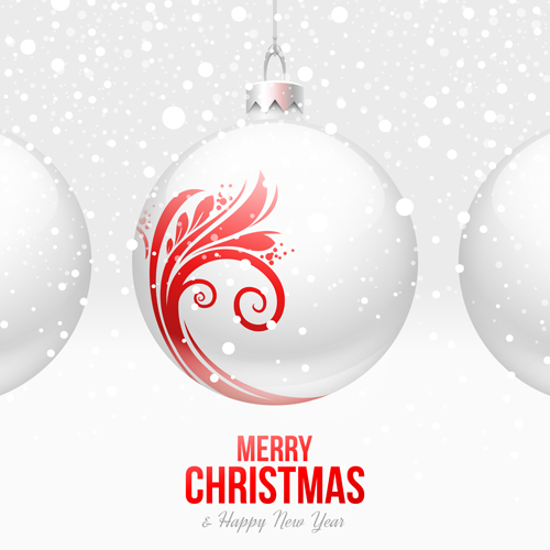 New Year 2014 Christmas elements set vector 01