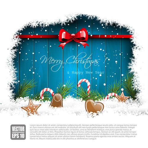 New Year 2014 Christmas elements set vector 12