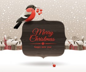 New Year 2014 Christmas elements set vector 03