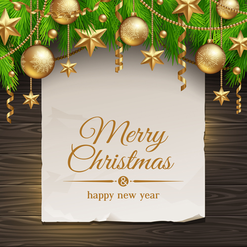 New Year 2014 Christmas elements set vector 05