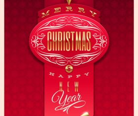 New Year 2014 Christmas elements set vector 08