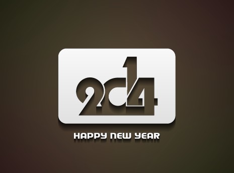 2014 New Year background vector graphics 01