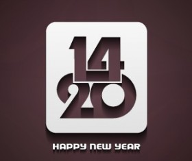 2014 New Year background vector graphics 02