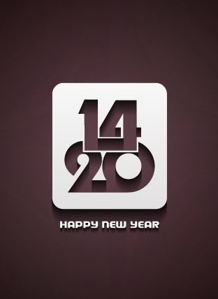 2014 New Year background vector graphics 02