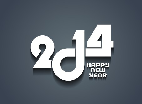 2014 New Year background vector graphics 03
