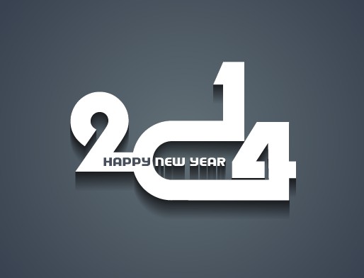 2014 New Year background vector graphics 05