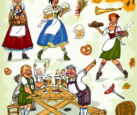 Oktoberfest design elements vector set 08