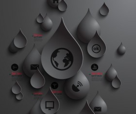 Black Paper vector background 02