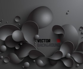 Black Paper vector background 03