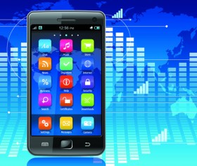 Vector phone template design 03