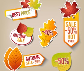 Autumn big sale design elements vector 01