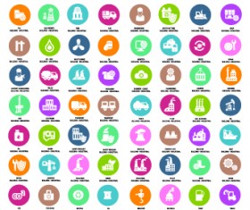 Set of Industrial icons vector 02