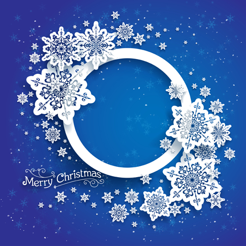 Christmas snowflakes backgrounds vector 01