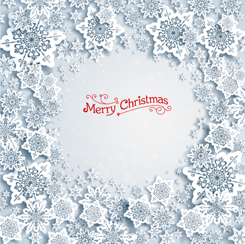 Christmas snowflakes backgrounds vector 03