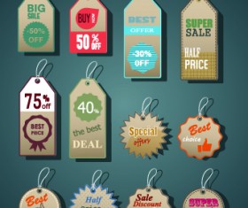 Vintage tags big sale vector 01