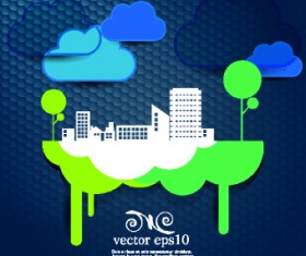 Urban landscape background vector 03