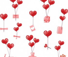 Valentines Day Romantic ornaments vector 01