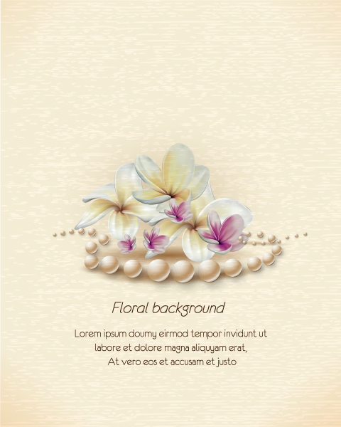 Vintage Spring floral background 01