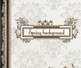 Vintage Spring floral background 03