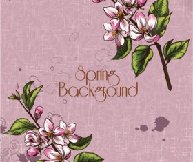 Vintage Spring floral background 12