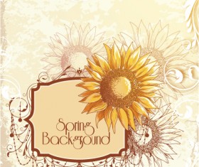 Vintage Spring floral background 16
