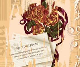 Vintage Spring floral background 17