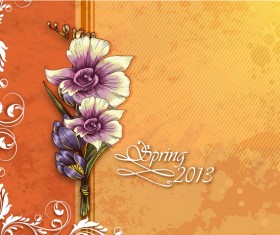 Vintage Spring floral background 23