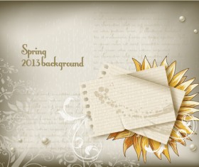 Vintage Spring floral background 24